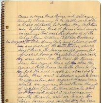 Captain J. A. Brooks handwritten spiral-bound notebook