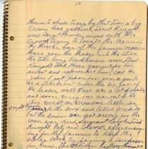 Captain J. A. Brooks handwritten spiral-bound notebook