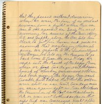 Captain J. A. Brooks handwritten spiral-bound notebook