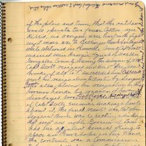 Captain J. A. Brooks handwritten spiral-bound notebook