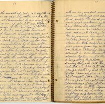 Captain J. A. Brooks handwritten spiral-bound notebook
