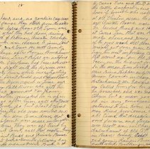 Captain J. A. Brooks handwritten spiral-bound notebook
