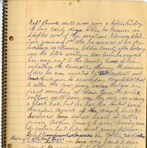 Captain J. A. Brooks handwritten spiral-bound notebook