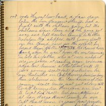 Captain J. A. Brooks handwritten spiral-bound notebook