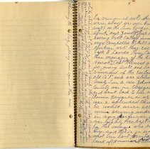 Captain J. A. Brooks handwritten spiral-bound notebook