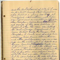 Captain J. A. Brooks handwritten spiral-bound notebook