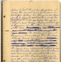 Captain J. A. Brooks handwritten spiral-bound notebook