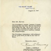 Letter to Marvin Burton 1947