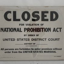 National Prohibition Act Poster