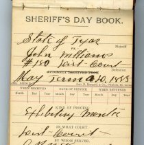 Sheriff's Day Book 1883