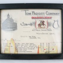 Tom Padgitt Company Receipt 1921