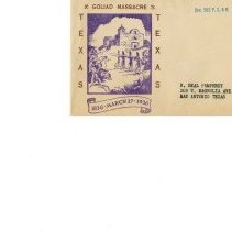 Texas Centennial First Day Covers