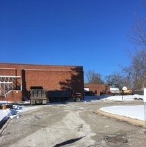 1966 Gymnasium from the Outside before Demolition