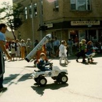 Clayton Hayes Waving in Children's Parade at the Peach Festival