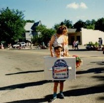 Sergio Casadei in Pizza Box Costume in Children's Parade