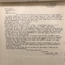 Letter from F. C. Hall to S. W. Hayes