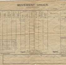 2018.036.012 Movement order to Calais.