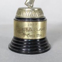 Trophy presented to J. A. Plant, inscription detail