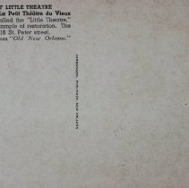 Patio of Little Theater, Old New Orleans