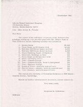 Letter from Benjamin M. Hildebrant to the Liberty Mutual Insurance Company