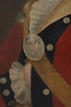 Detail of belt plate and buttons