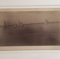 E. Alice Austen, Puritan Racing Genesta, 1885.