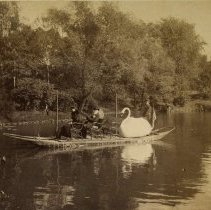 E. Alice Austen, Swan Boat, Julia & Grandpa, 1891