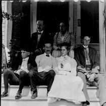 E. Alice Austen, [Austen on Porch], ca. 1905