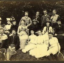 E. Alice Austen, [Group on Tennis Grounds], 1886.
