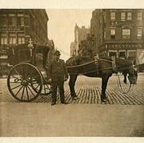 E. Alice Austen, Hansom Cab, copyright 1896.