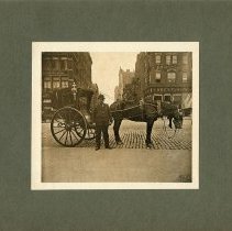 E. Alice Austen, Hansom Cab, copyright 1896.
