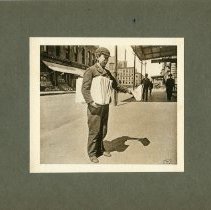 E. Alice Austen, Newsboy, copyright 1896.