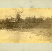 E. Alice Austen, [Austen house shot from shore line at low tide], ca. 1900