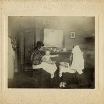 E. Alice Austen, [Lucy Shortt Bathing baby Allen], 1896