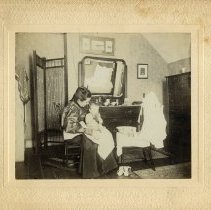 E. Alice Austen, [Lucy Shortt Bathing baby Allen], 1896