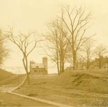 EAA, Quarantine grounds towards office showing administration building,1901