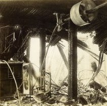 E. Alice Austen, Room after fire with open safe, 1897