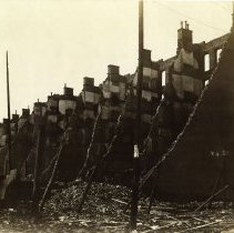 E. Alice Austen, Walls of 14 homes burned in the Hoboken Fire, 1897