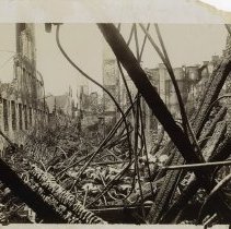 E. Alice Austen, Interior Walls Charred, Ruins outside, 1897