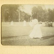 E. Alice Austen, [Women's tennis Match], ca. 1895.