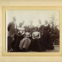 E. Alice Austen, [Group on porch, Catskills], 1899