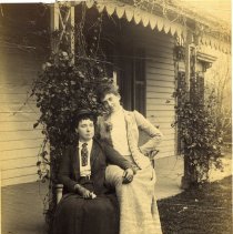 E. Alice Austen, [Violet Ward and a friend at Clear Comfort], ca. 1900.