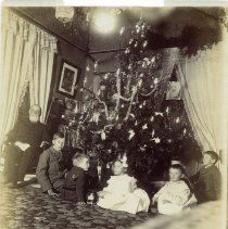 E. Alice Austen, [Gathering around the Christmas tree], ca. 1897