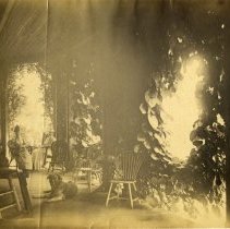 E. Alice Austen, [Violet Ward on the porch with friends], ca. 1890.