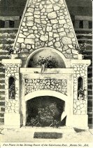 Fire Place in the Dining Room of the Oklahoma Row, Monte Ne, Ark.