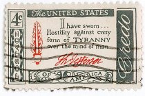 Jefferson quote stamp