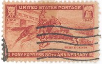 Pony Express commemorative stamp