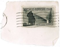 World Refugee Year stamp