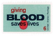 Give Blood stamp