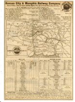 Kansas City & Memphis rail map